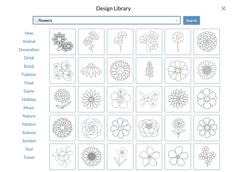 Searching the Easel Pro design library