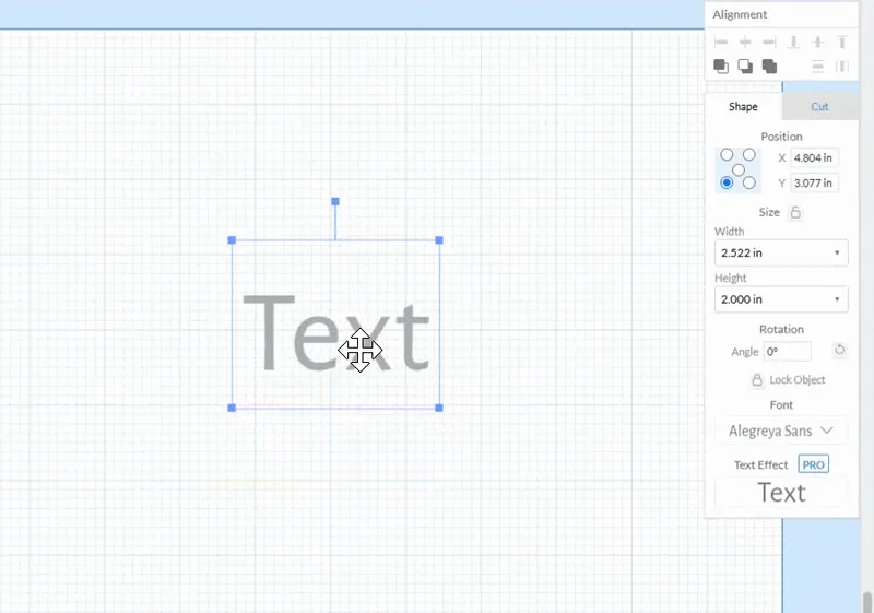 The Easel text editor with styling and alignment controls