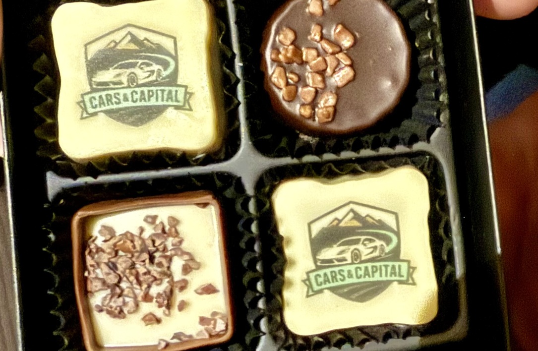 Cars and capital Pralinen als Abschiedsgeschenk für alle Teilehmer