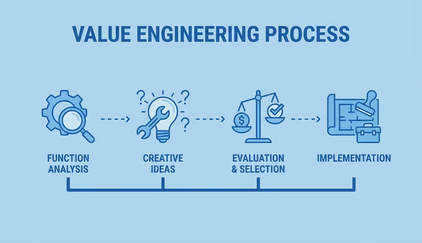 VE definition, VE in construction, what is VE, VE meaning, VE glossary