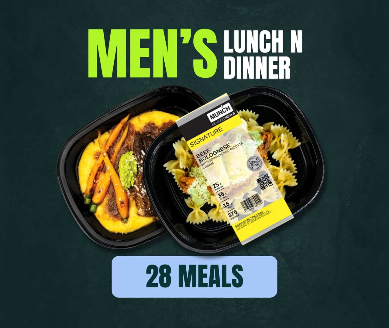 Men's Lunch n Dinner | Munch Measured Meal Plans