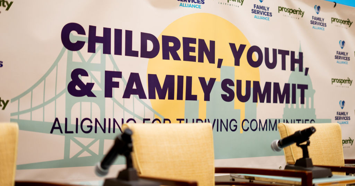 Children, Youth, & Family Summit: Aligning for Thriving Communities stage banner
