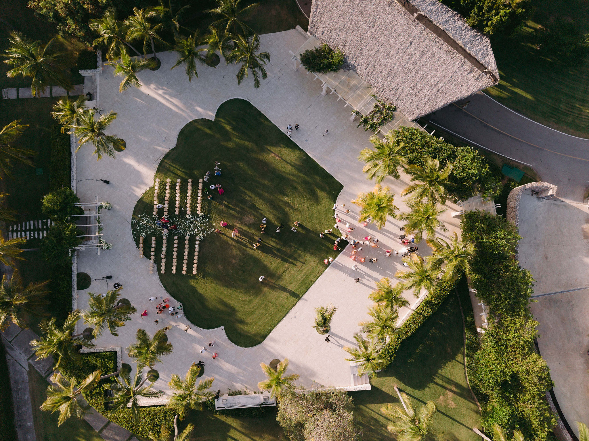 Wedding venue aerial shot Puntacana Club