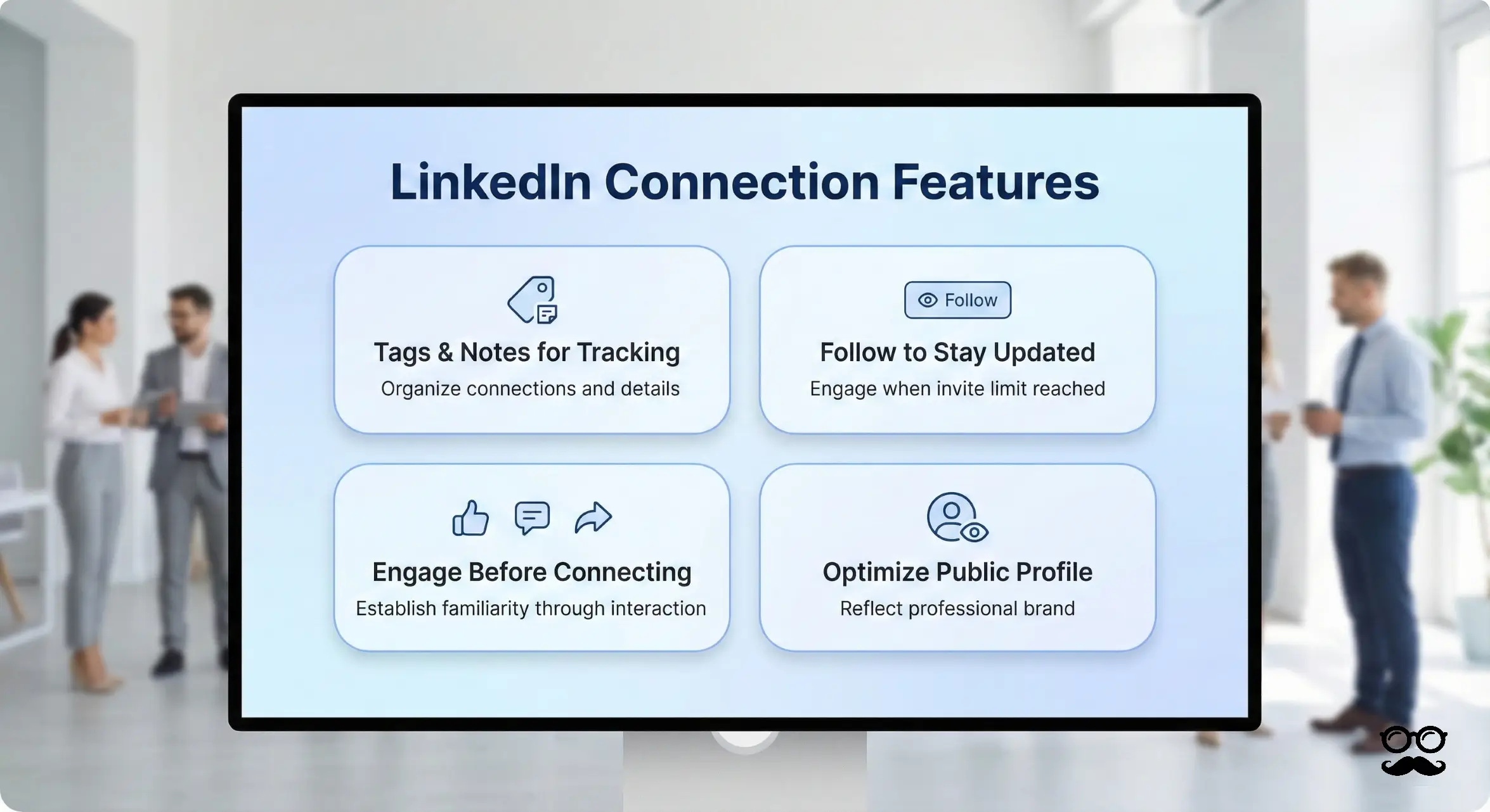 LinkedIn features for connection messages