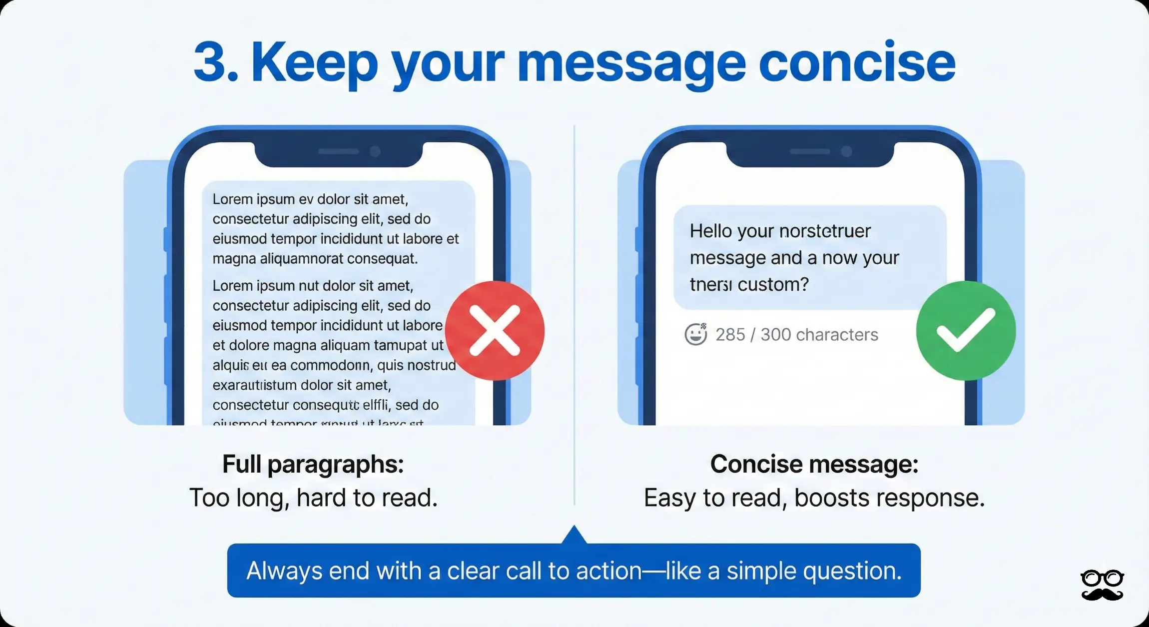 Keep LinkedIn Messages short and simple
