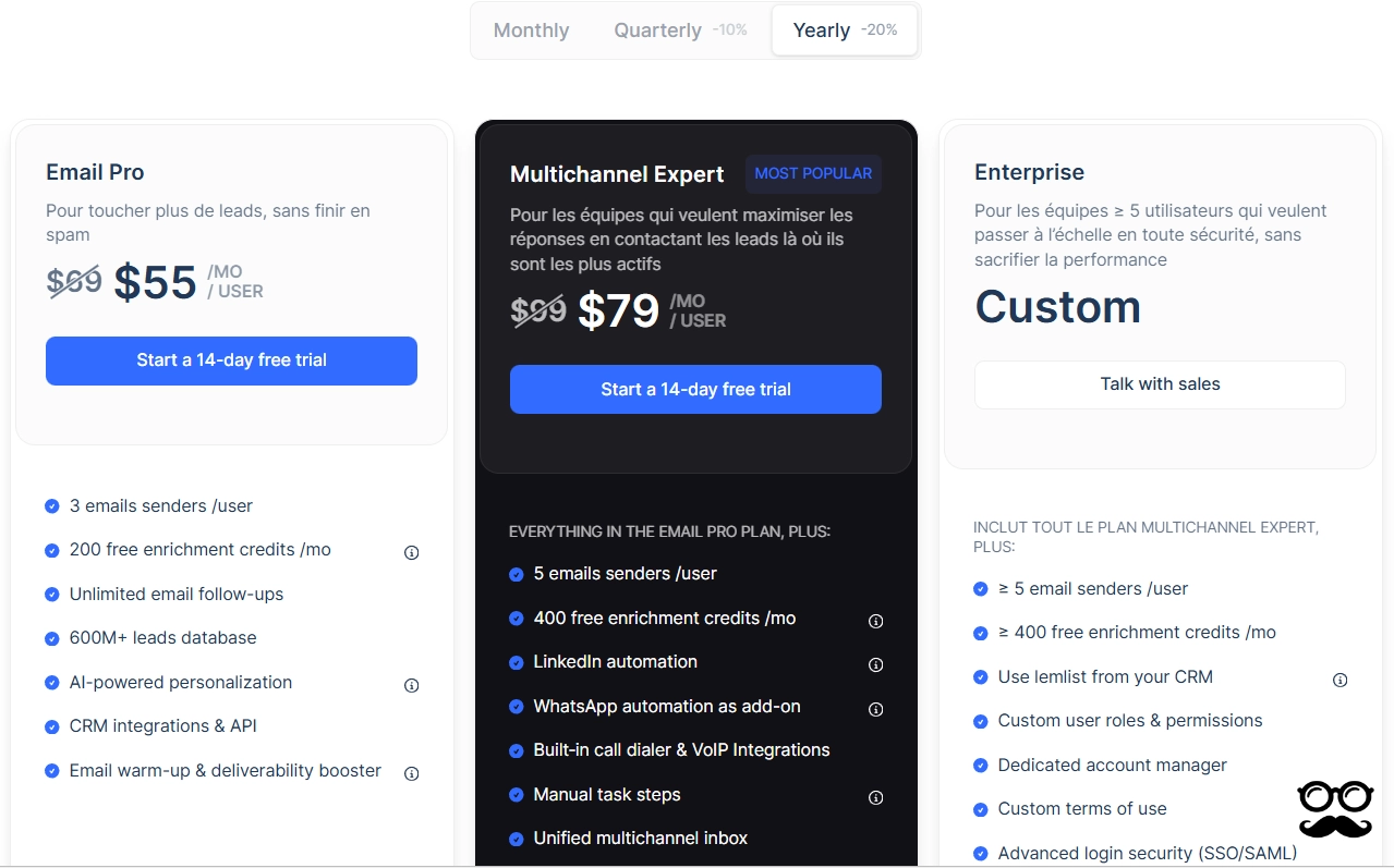 Lemlist Pricing Review by Meet Alfred