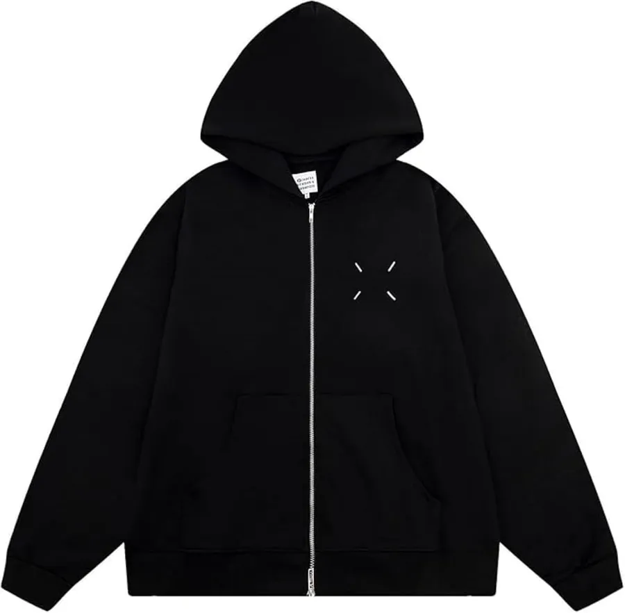 Maison Margiela Stitch Logo Zip-Up Hoodie