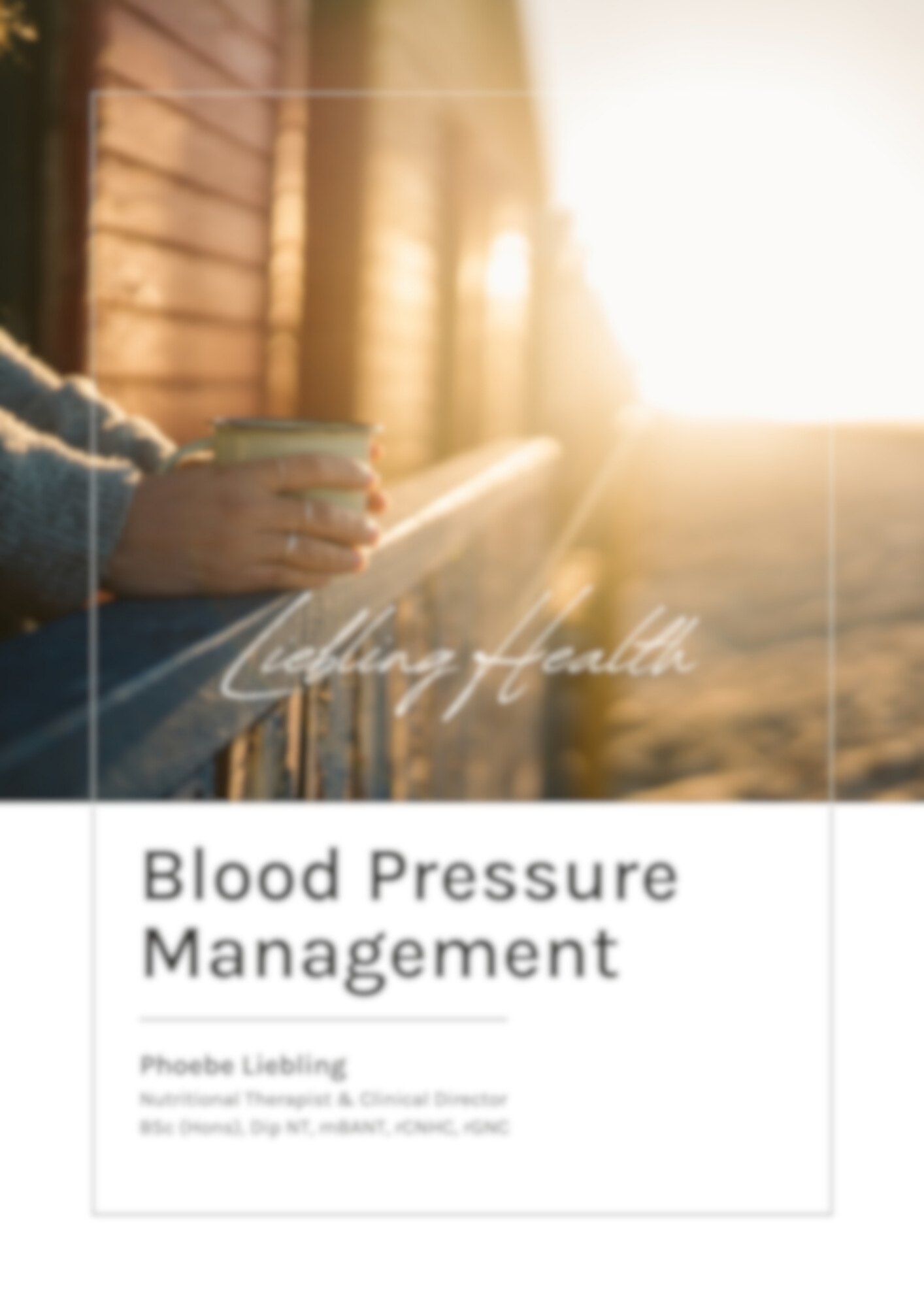 Blood Pressure Management
