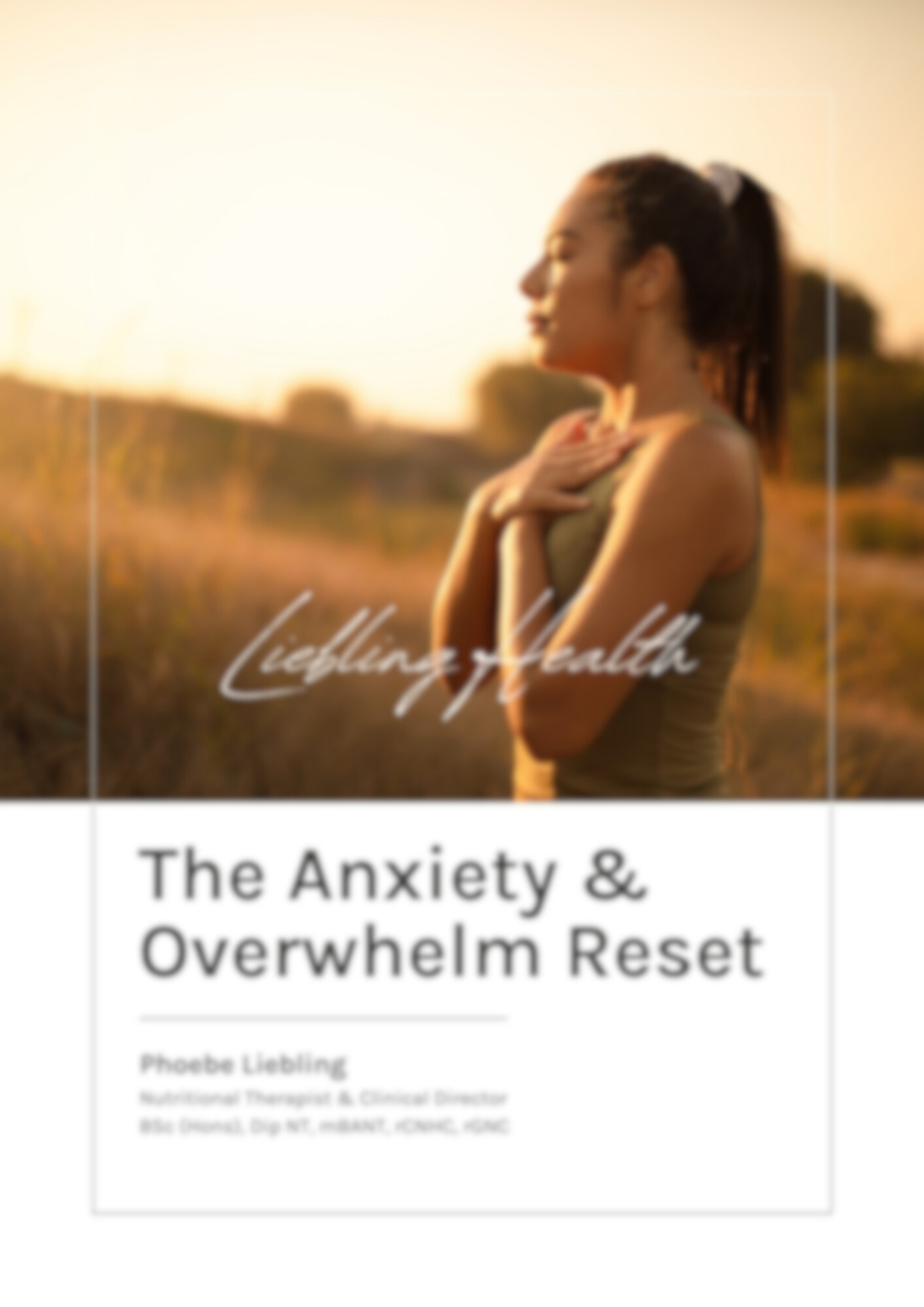 The Anxiety & Overwhelm Reset