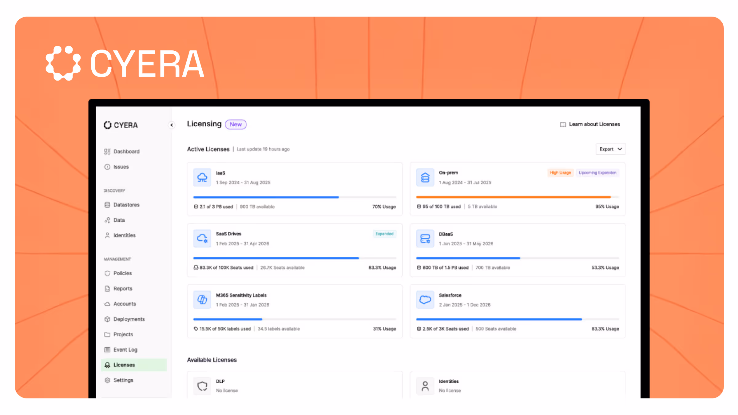 Introducing the Cyera Licensing Center: A Clearer Way to Track What You Use
