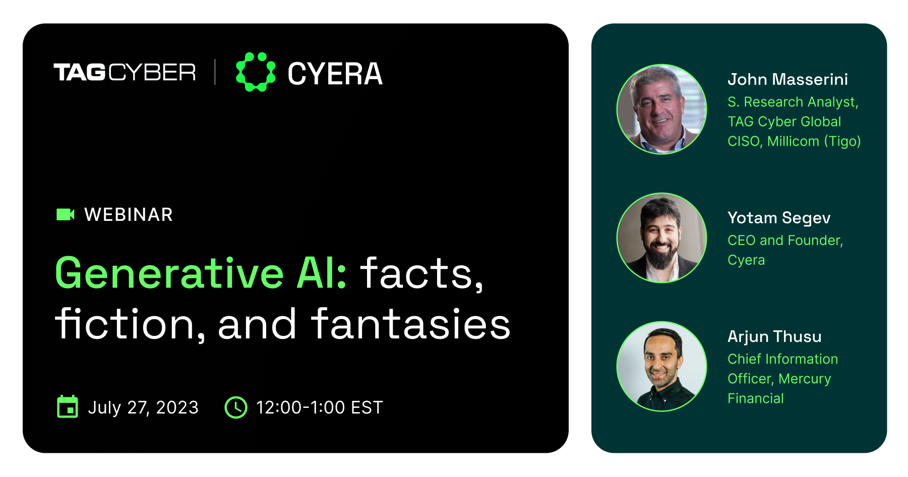 Imagem de capa para webinar sobre fatos, ficção e fantasias da IA generativa