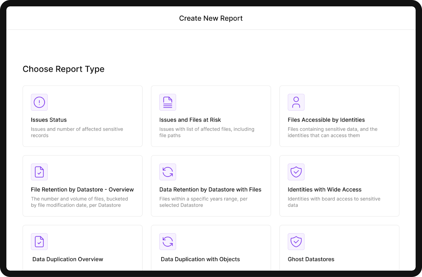 Visualização de risco de dados mostrando padrões de acesso e fluxo de dados sensíveis.