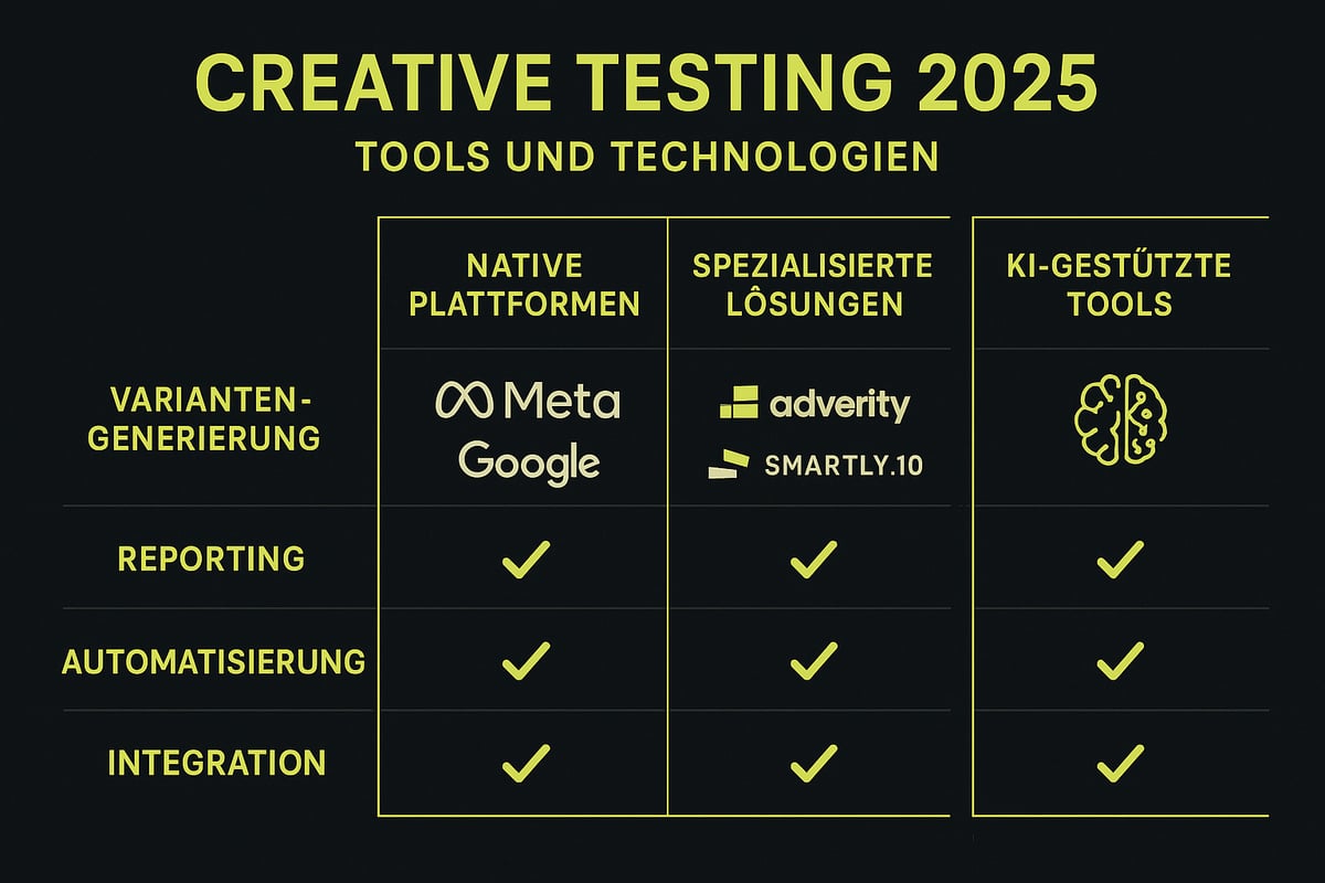 Tools und Technologien für Creative Testing 2025