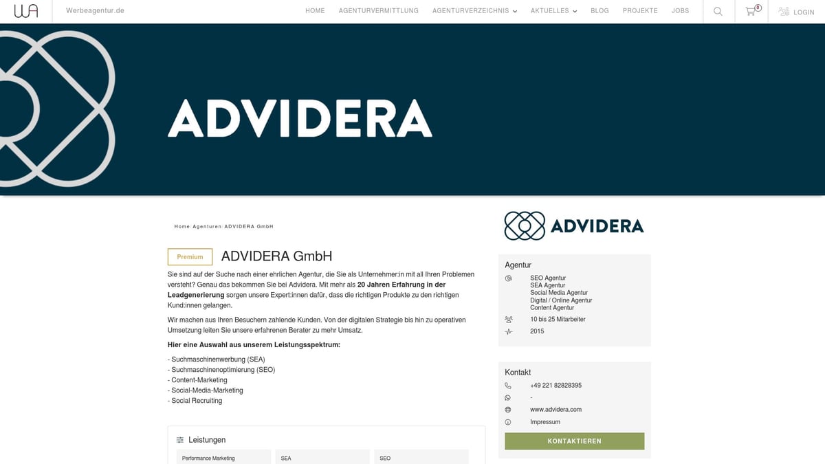 7 Performance Agenturen 2026, Die Sie Kennen Sollten - ADVIDERA GmbH