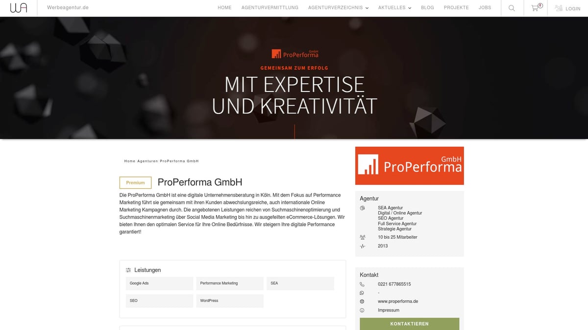 7 Performance Agenturen 2026, Die Sie Kennen Sollten - ProPerforma GmbH