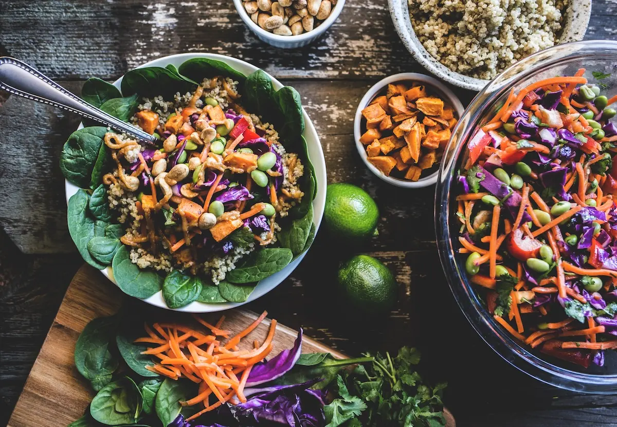 Image shows an example meal for an intermittent fasting program for women.