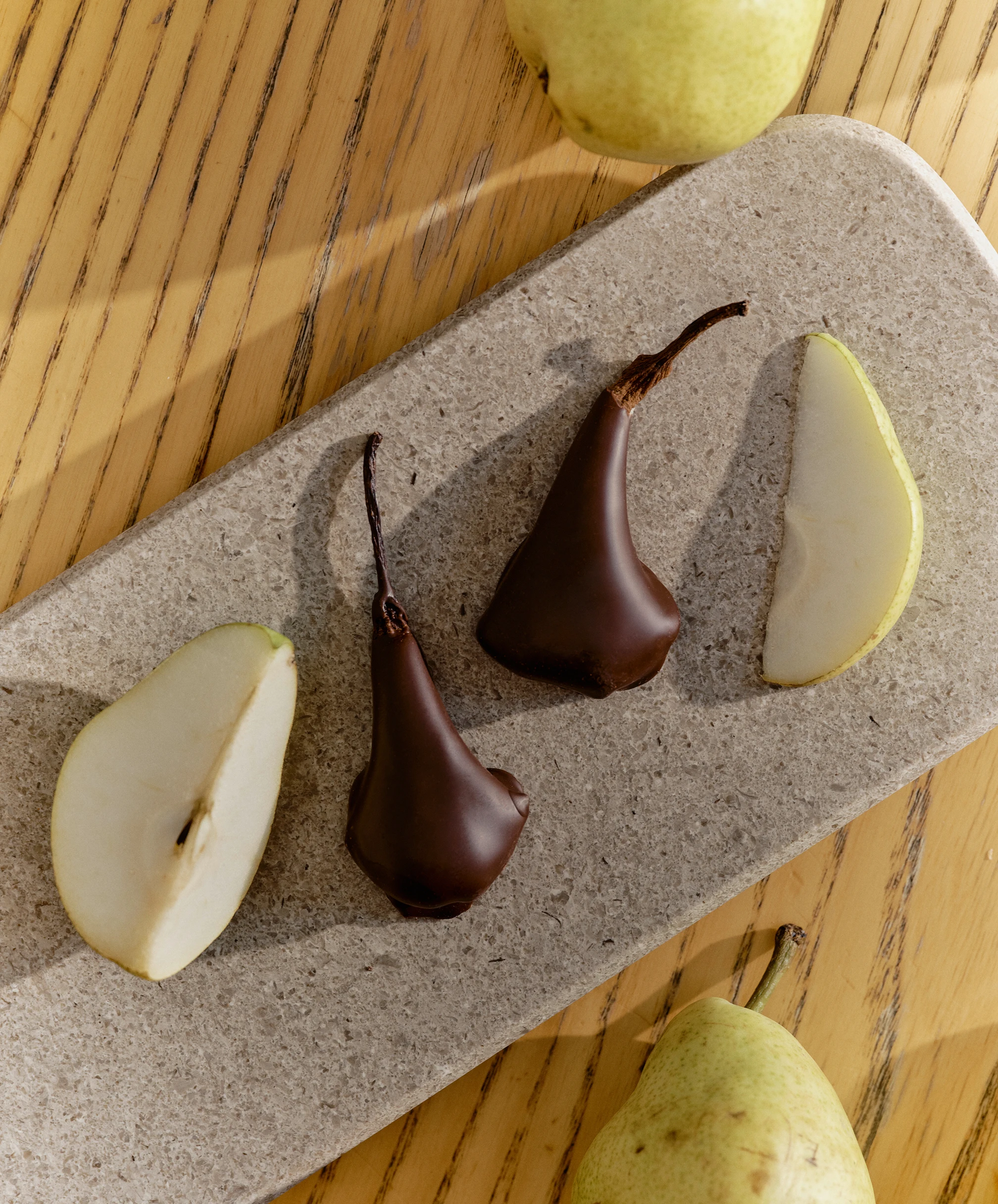 Chocolate Pears on Stalk