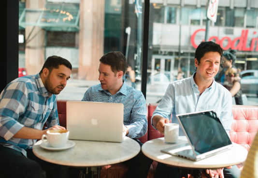 A few of us, in a coffee shop - downtown TO!