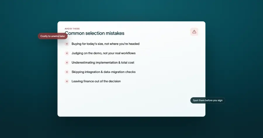 Common ERP selection mistakes