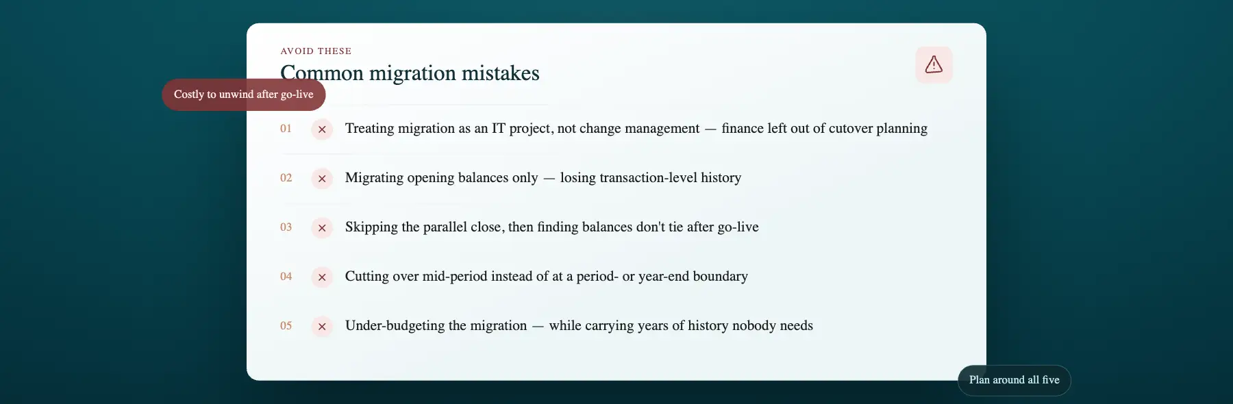 Common ERP migration mistakes