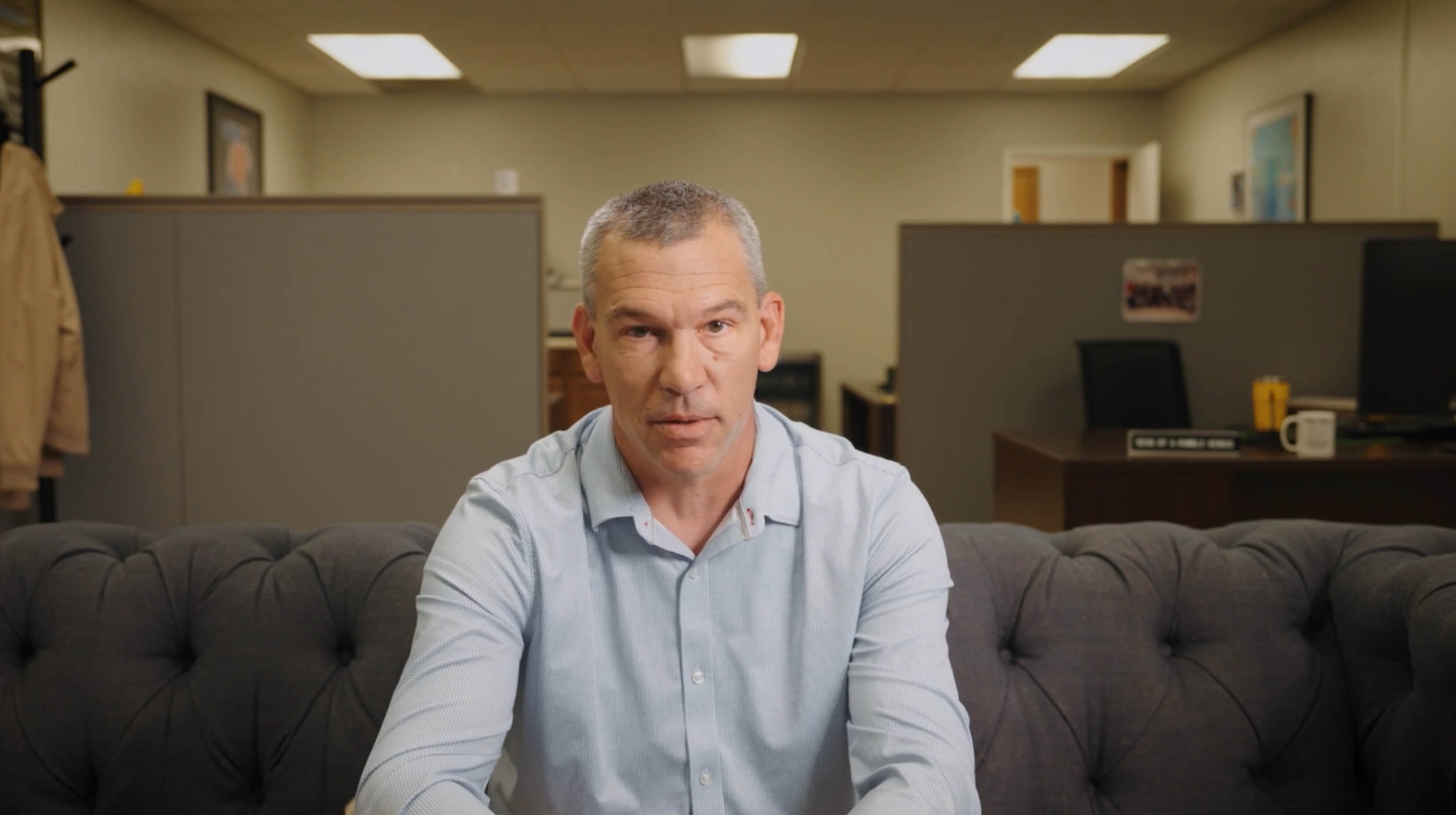 Energetix team member interviewed in the office for a DualEntry customer story