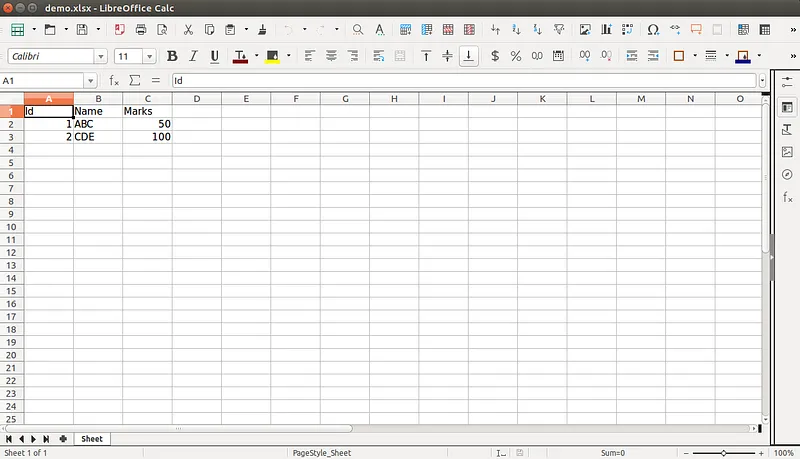 Output of above code