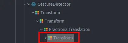 Transform.scale enlarges card during top-to-bottom movement