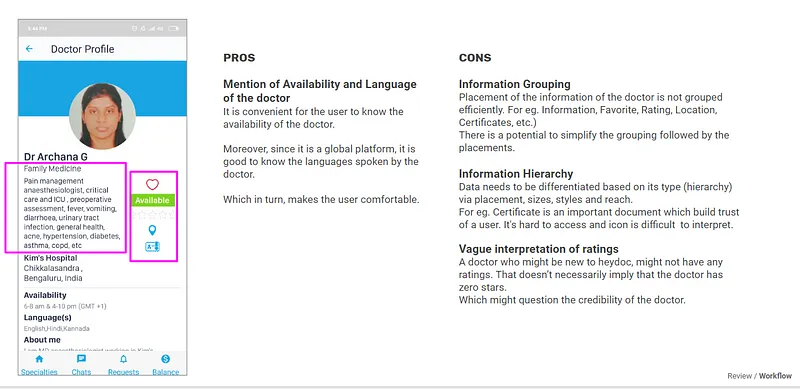 Highlighting UI elements with its pros and cons