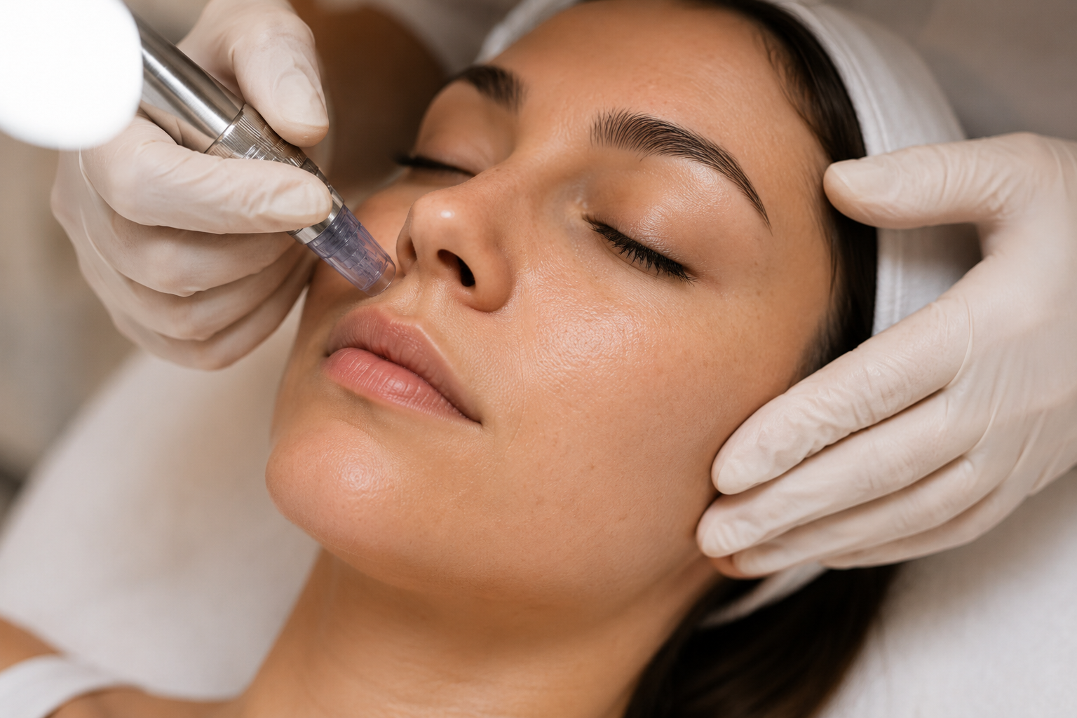 Microneedling behandeling voor huidverbetering van het gezicht