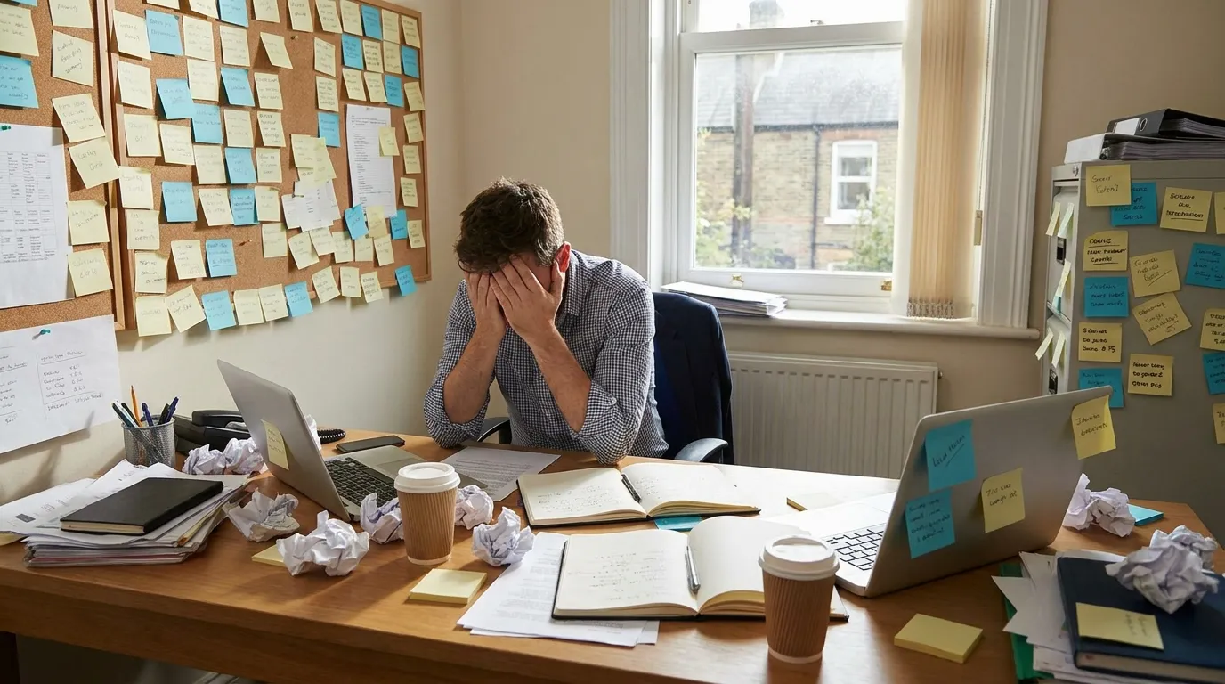 Founder reviewing a time audit before hiring a virtual assistant