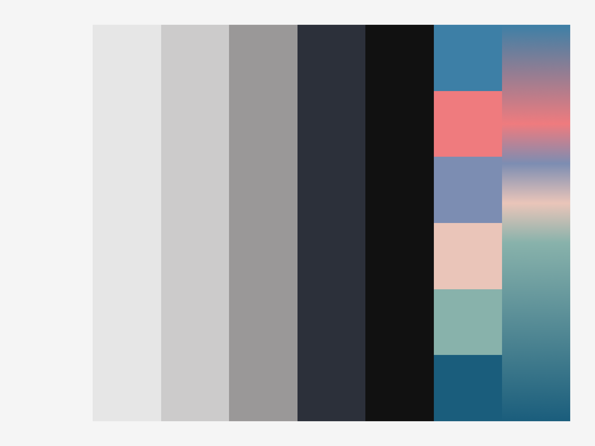 Layout example showing a grid system with two photos: a close-up of a person’s face with a fisheye lens effect in an urban alley, and a man in a detailed astronaut suit against a plain background.