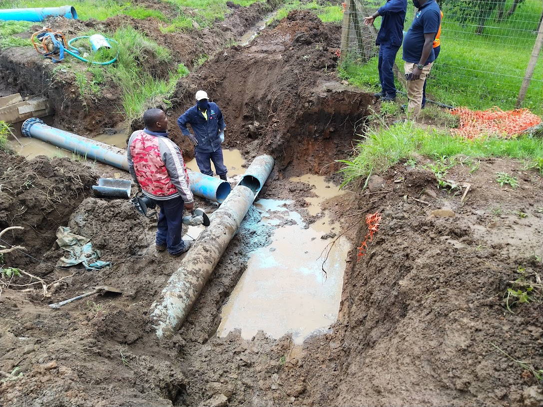 Pipes in a trench