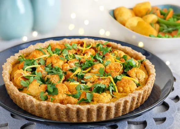 Roasted Cauliflower Tart Recipe by Veggie Vision | Veggie Vision