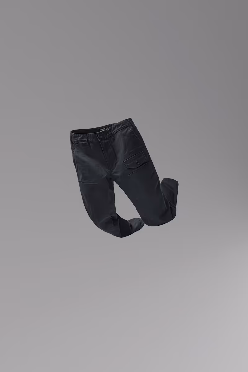 Black durable technical clothing pants.