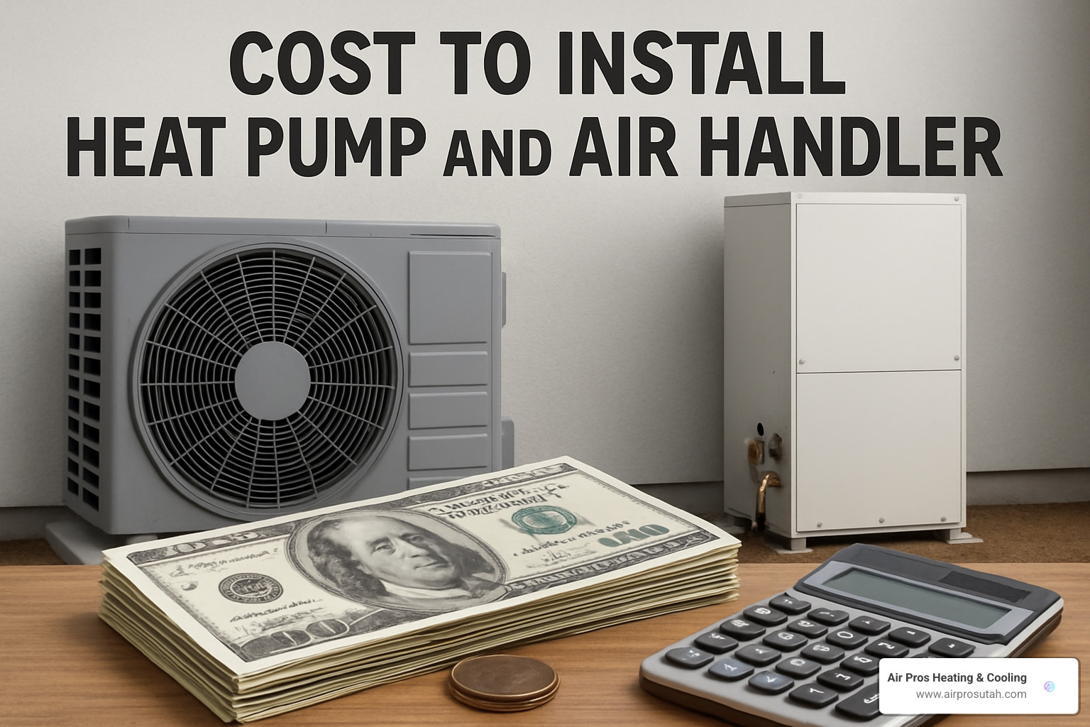 diagrams of air-source, geothermal, and ductless mini-split heat pump systems - cost to install heat pump and air handler