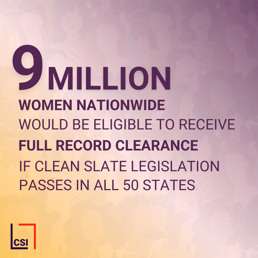 A purple background with a white number 9 and the words "9 Million Women Nationwide" written on it.