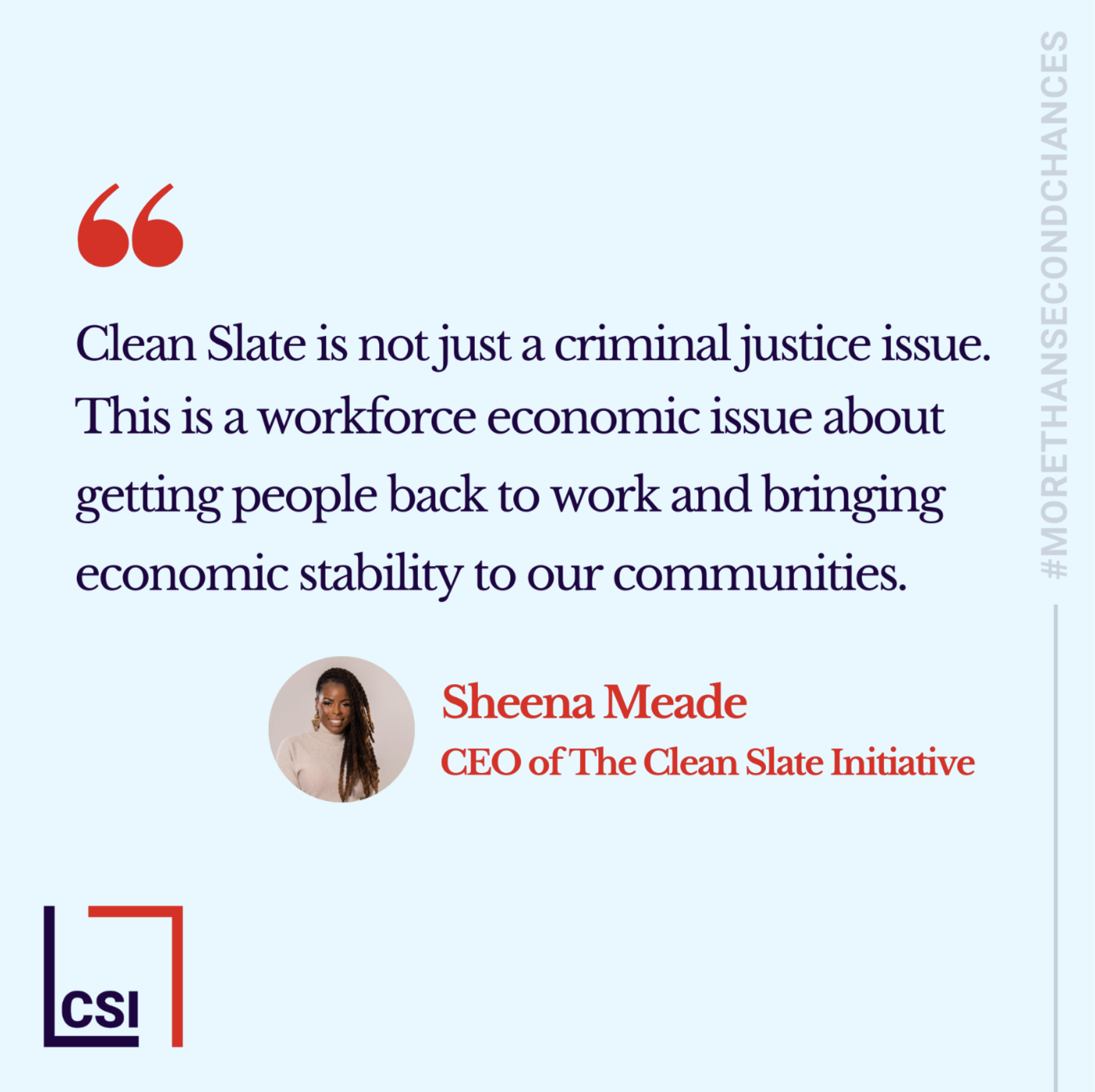 A woman is talking about the importance of clean slate.