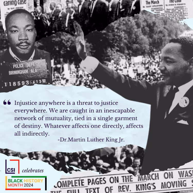 A poster of Martin Luther King Jr. is displayed.
