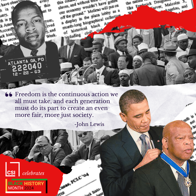 A collage of photos of President Obama and President Johnson.