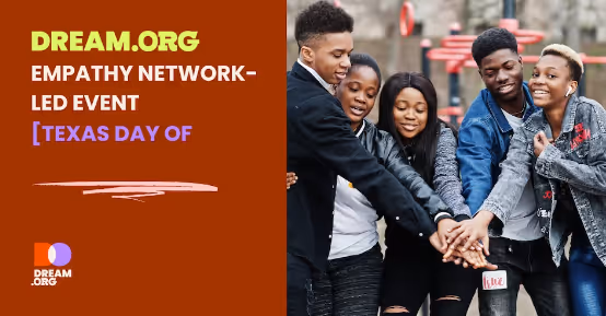 A group of people hugging each other and the words "Day of the Dead" in the corner.