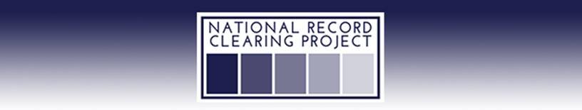 A purple and blue logo for the National Record Clearing Project.