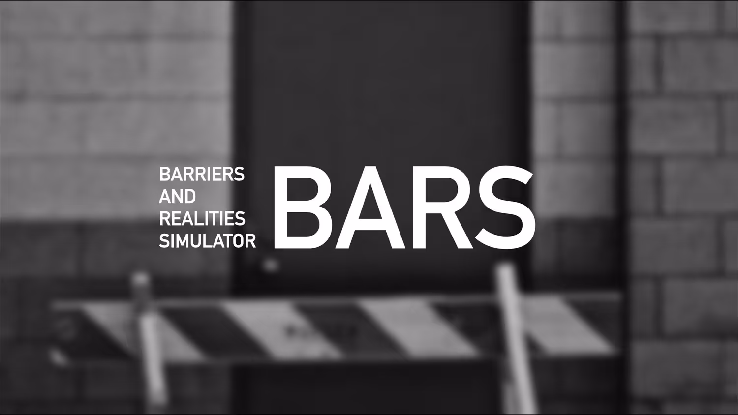 A black and white photo of a barrier.