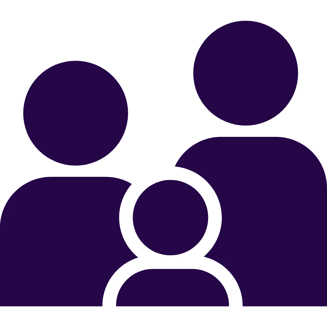 family icon in dark violet