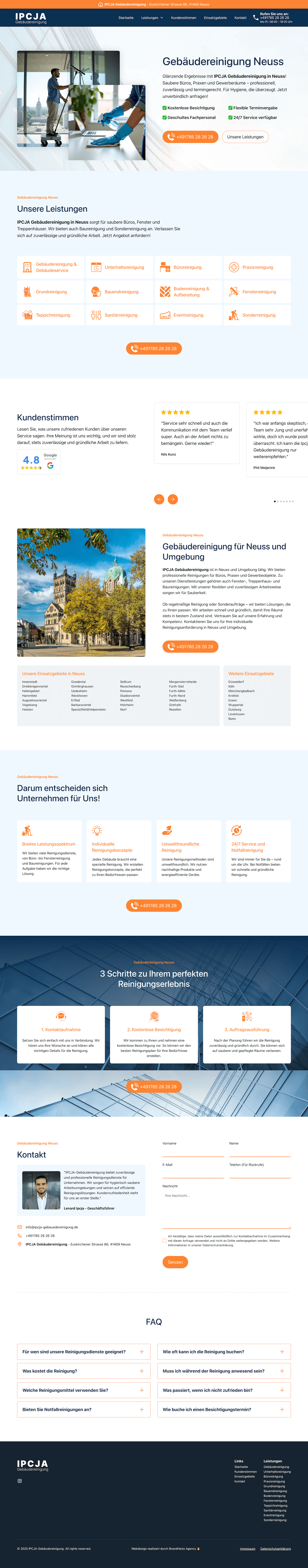 Webdesign für Handwerker — IPCJA Gebäudereinigung