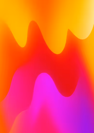 Dégradé abstrait avec des formes fluides en orange, rouge, rose et violet.