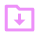 Icône de téléchargement de dossier 