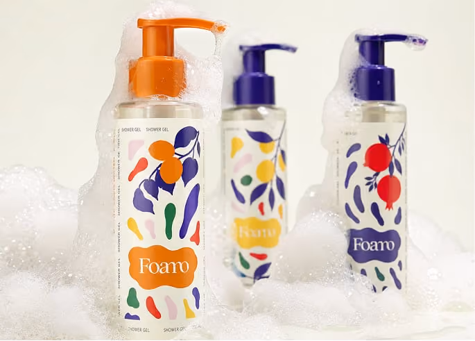 Packaging illustré d’un gel douche