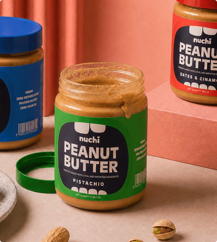 Étiquette d’un pot de beurre de cacahuète