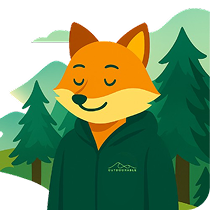 Illustration of Outdoorable’s mascot, Alfie the fox