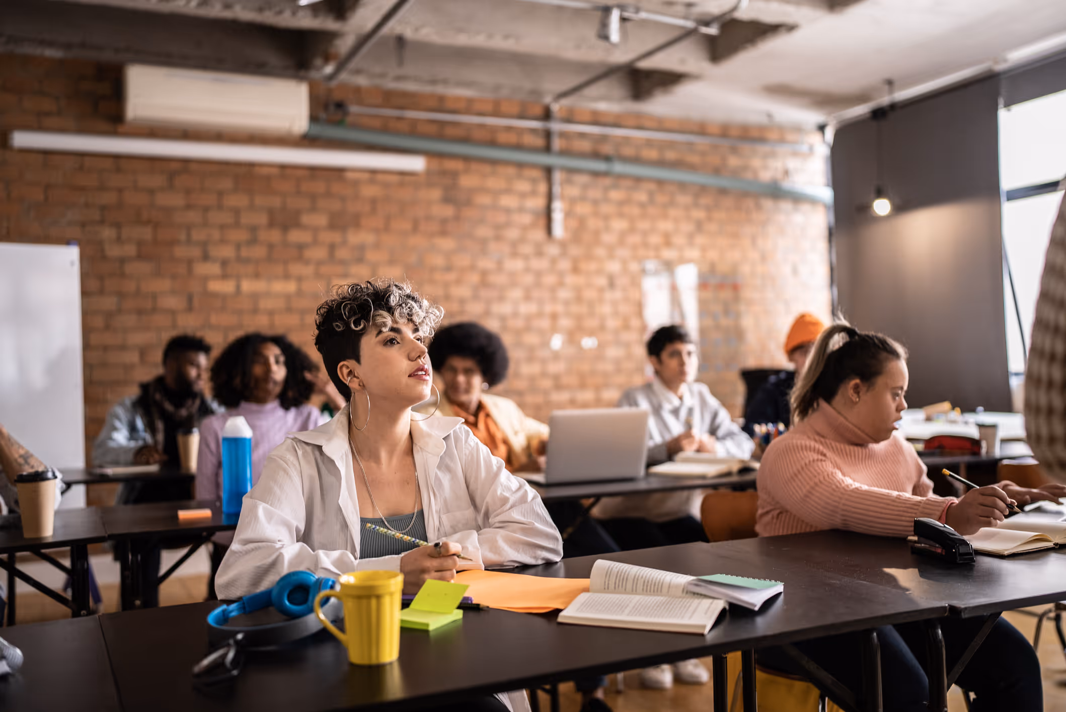two women in an office having a meeting